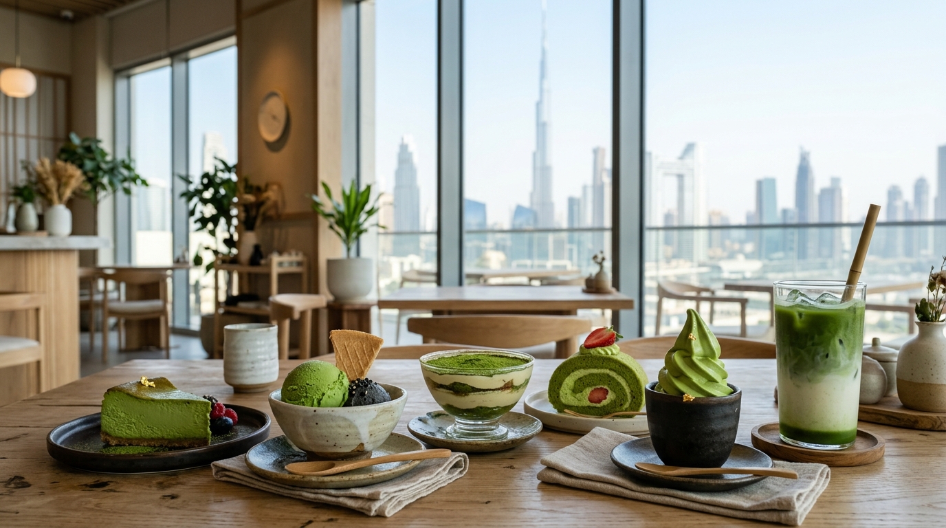 matcha desserts in dubai